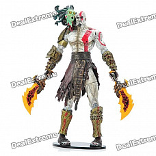 God of War 2 PVC Action Figure Display Toy Doll - Kratos with Medusa Head