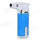 Windproof Butane Jet Torch Lighter - Silver + Blue