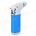 Windproof Butane Jet Torch Lighter - Silver + Blue