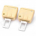 Auto Car Seat Safety Belt Buckle - Beige + Red (2-Piece Pack)