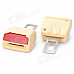 Auto Car Seat Safety Belt Buckle - Beige + Red (2-Piece Pack)