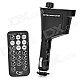 1.0" LCD Car MP3 Player Wireless FM Transmitter with Remote Controller - Black