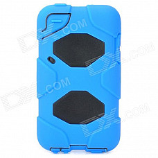 Robot Style Protective Plastic Case w/ Silicone Cover for Ipod Touch 4 - Blue