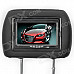 7.0" TFT Car Headrest Monitor with Remote Controller / AV-IN - Black (2-Piece)