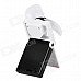 Stylish 3-Fan-Blade USB Fan w/ Mirror - Black + White (3 x AAA)