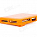 Mini COMBO USB2.0 3-Port HUB SD / MicroSD / TF / MS / M2 Card Reader - Orange (32GB)