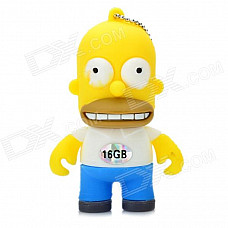 The Simpsons Homer Simpson Figure Style USB 2.0 Flash Drive - Yellow (16GB)