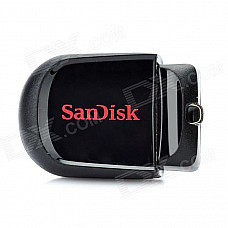 Genuine Sandisk Cruzer Fit Mini USB 2.0 Flash Drive - Black + Red (16GB)