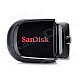 Genuine Sandisk Cruzer Fit Mini USB 2.0 Flash Drive - Black + Red (16GB)