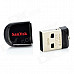 Genuine Sandisk Cruzer Fit Mini USB 2.0 Flash Drive - Black + Red (16GB)