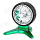 Wheel Style ABS 3-Fan-Blade USB Fan - Green + Black + Silver
