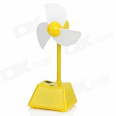Stylish USB Button-Press & Touch Fan w/ USB Cable - Yellow