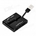 SY-660 USB 2.0 Multi-in-One Memory Card Reader - Black (Max. 32GB)