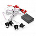 RH-808 4-in-1 1.5W 80LM 4-LED Red Light Car Strobe Light Lamps with Controller (12~14.5V)