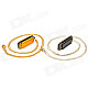 Mini 4-Hole 8-Tone Harmonicas with Necklace Chain - Black + Golden (2-Pack)