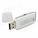 G3 USB Rechargeable Voice Recorder - White + Silver (8GB)