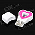 Fashion Heart Style USB 2.0 Micro SD / TF Memory Card Reader - Pink + White