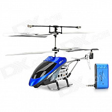 Apple/Android Phones Wireless Remote Control 3-CH Helicopter with 300KP Camera & Gyroscope - Blue