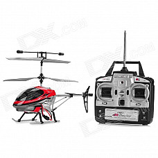 S007 Rechargeable 40MHz 3-CH R/C Helicopter w/ Radio Controller & Gyroscope - Silver + Black + Red