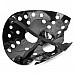 Stylish Multi-hole Broken Face Plastic Mask - Black