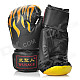 Martial Arts Training Free Combat Boxing Gloves - Black + Yellow + Orange (Pair)