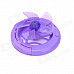 Plastic Folding Fan w/ USB Charging Cable for Computer - Purple (5-Fan-Blade, 92cm)