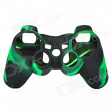 Protective Silicone Cover Case for PS3 Controller - Camouflage Dark Green