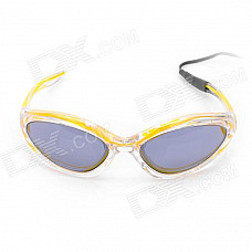 Stylish LED Cold Light Evening Party Glasses - Yellow (2 x AA)