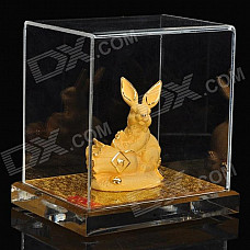 Gold Casting Display Decoration Collection Gift - Chinese Zodiac Rabbit