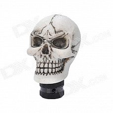 Cool Skull Style Resin Car Gear Shift Knob - White