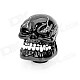 Cool Skull Style Resin Car Gear Shift Knob - Black + White Tooth