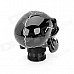 Cool Skull Style Resin Car Gear Shift Knob - Black + White Tooth