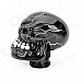 Cool Skull Style Resin Car Gear Shift Knob - Black + White Tooth