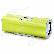 X168 Rechargeable MP3 Player Speaker w/ FM / USB / TF - Green