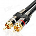 Gold plated Copper 3.5mm Jack to 2 RCA M/M Audio Connection Cable (150cm)