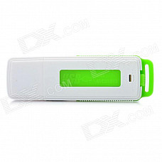 USB 2.0 Rechargeable Flash Drive Voice Recorder - White (4GB)