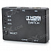 4-Port 1080p HDMI V1.4 Switch w/ Remote Control - Black (3-In / 1-Out)