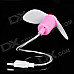 USB Powered 2-Blade Flexible Neck Cooling Fan - Pink + White