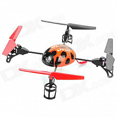 Creative 2.4GHz Remote Control 4-CH Beetle Style Flying UFO w/ Gyro - Orange + Black + Red