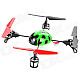 V929 2.4GHz Remote Control 4-CH Beetle Style Flying UFO - Green + Black + Red