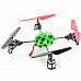 V929 2.4GHz Remote Control 4-CH Beetle Style Flying UFO - Green + Black + Red