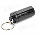 Stylish Aluminum Alloy Keychain with Pill / Small Gadgets Holder - Black