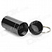 Stylish Aluminum Alloy Keychain with Pill / Small Gadgets Holder - Black