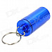 Stylish Aluminum Alloy Keychain with Pill / Small Gadgets Holder - Blue