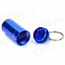 Stylish Aluminum Alloy Keychain with Pill / Small Gadgets Holder - Blue