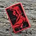 Uncap Style Sexy Girl Pattern Kerosene Oil Lighter - Black + Red