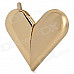 Folding Heart Shaped Butane Gas Lighter - Golden