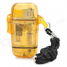 Stylish Windproof Water Resistant Butane Jet Lighter - Yellow