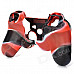 Protective Silicone Cover Case for PS3 / PS2 Controller - Black + Red