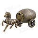 Creative Vintage Wine Bucket Cart Style Butane Gas Lighter - Bronze